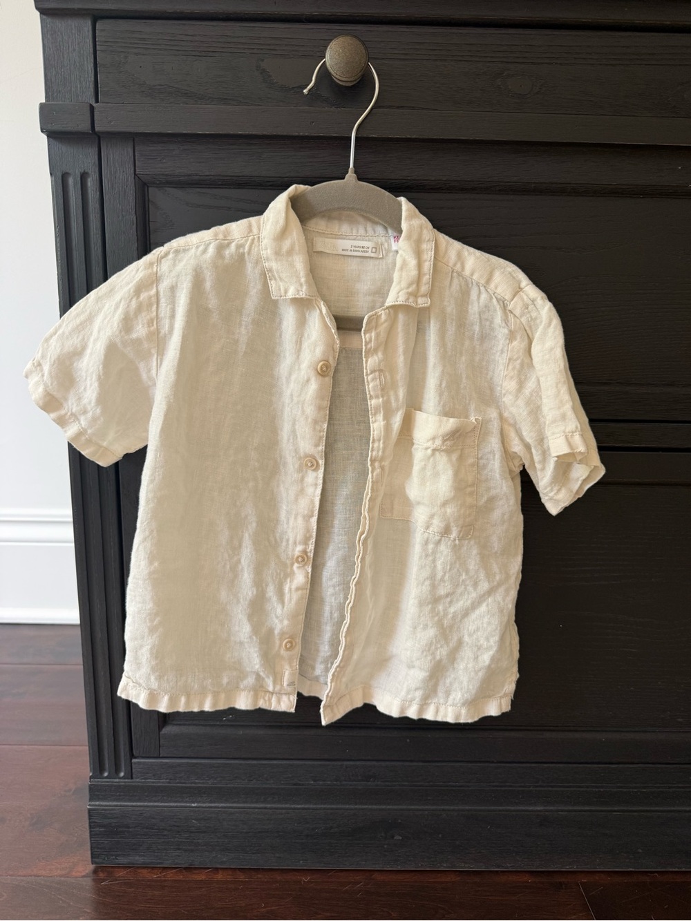 Zara Linen Button Down Short Sleeve